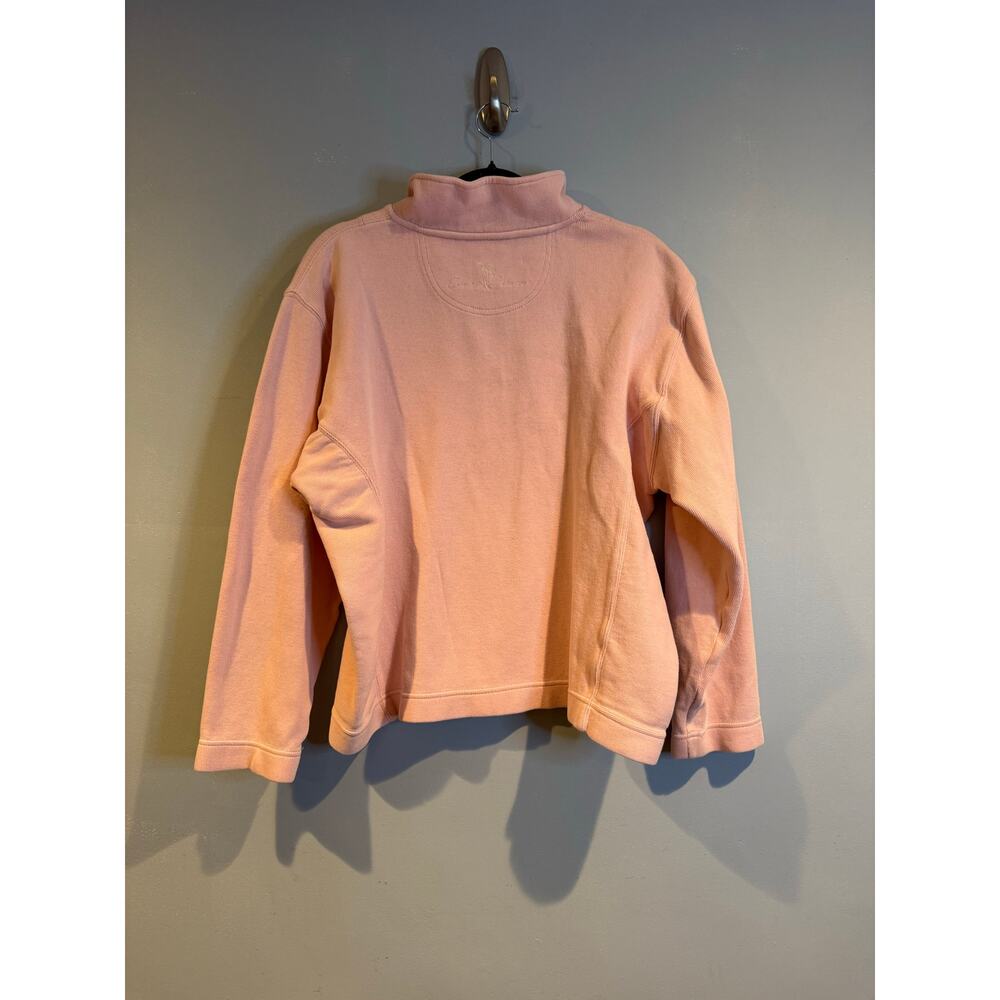 Tommy Bahama Pink Quarter Zip Pullover Sweatshirt XL - Picture 2 of 4